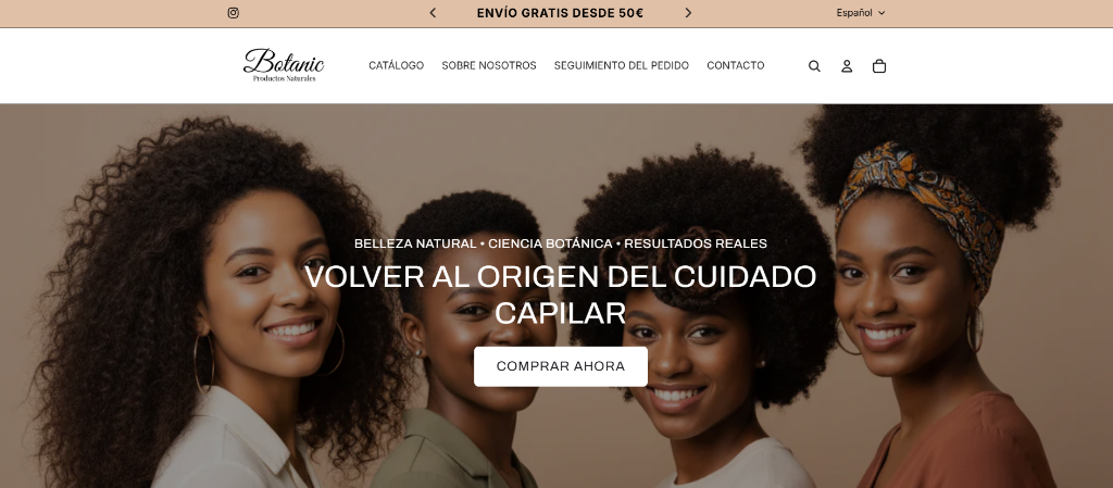 Tienda online Botanic Afro